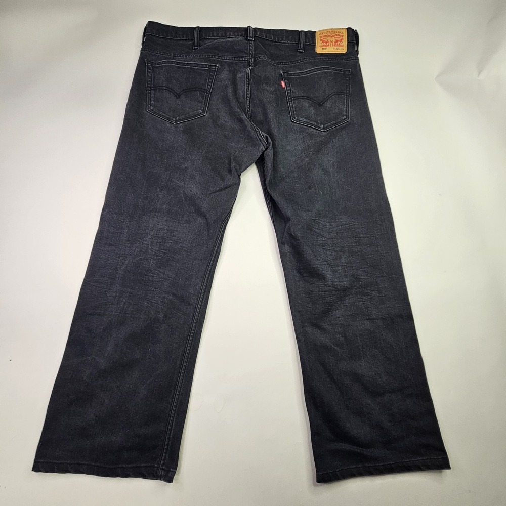 LEVI'S 569 Loose Straight Jeans 42x32 Black Dark Wash Denim Baggy Relaxed Fit - Picture 4 of 13